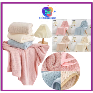 Khăn Tắm San Hô (70x140cm) - Khăn Tắm Lau Đầu Sợi Bông Cotton Siêu Thấm Hút