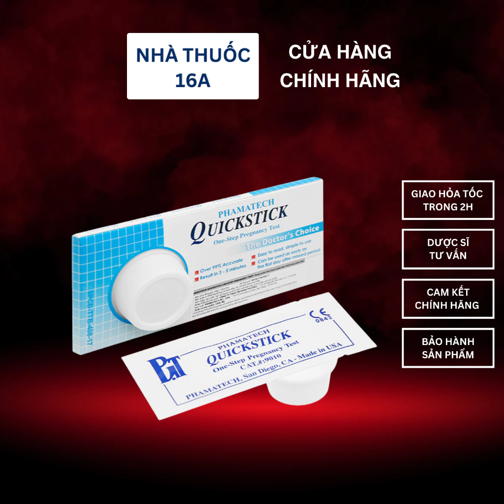 QUICKSTICK QUE THỬ THAI - CÓ HOÁ ĐƠN NHẬP HÀNG CÔNG TY - ĐỘ CHÍNH XÁC 99,99%