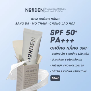 Kem Chống Nắng Cho Mặt Không Nâng Tone NORDEN, SPF50 PA+++ Chống Nắng Body Dưỡng Ẩm và Ngăn Lão Hóa