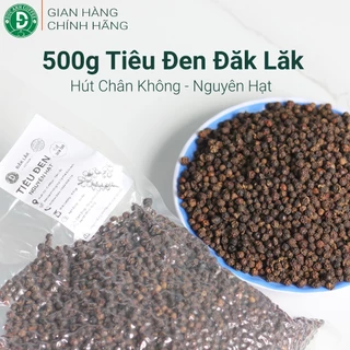 Gói tiêu 500g nguyên hạt Đắk Lắk hút chân không, tiêu cay thơm nồng trồng hữu cơ tỉ lệ chín cao