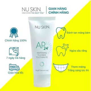 Kem đánh răng trắng sáng AP24 Nuskin Whiteing Flouride Toothpaste 110g trắng sáng hết hôi miệng ngừa sâu răng