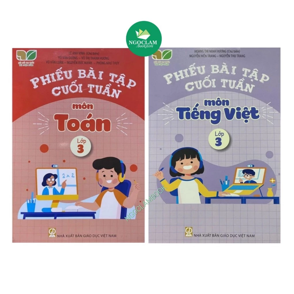 Sách - Combo 2 cuốn Phiếu bài tập cuối tuần lớp 3 (Toán - Tiếng Việt)