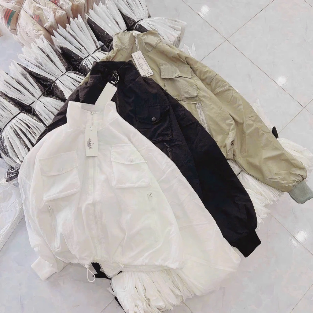 Áo khoác nhẹ Nam Nữ unisex vải dù nhật nón 2 lớp form croptop túi nắp phong cách trường học siêu nhẹ-fammilyshop