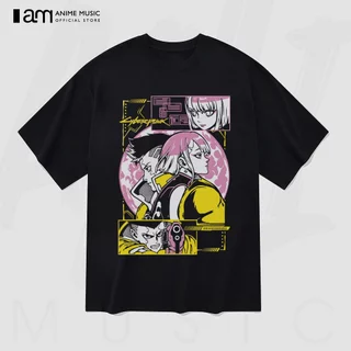 Áo thun Unisex Cyberpunk: Edgerunners David and Lucy Oversized 100% Cotton ngắn tay