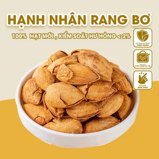 Hạt hạnh nhân rang bơ Mỹ 500g vỏ mỏng, hạnh nhân rang bơ thơm giòn, đậm vị