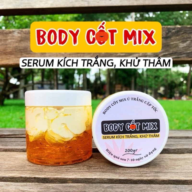 KEM BODY ĐẶC MIX SERUM TRẮNG K H Ử THÂM - Dưỡng và ủ trắng da