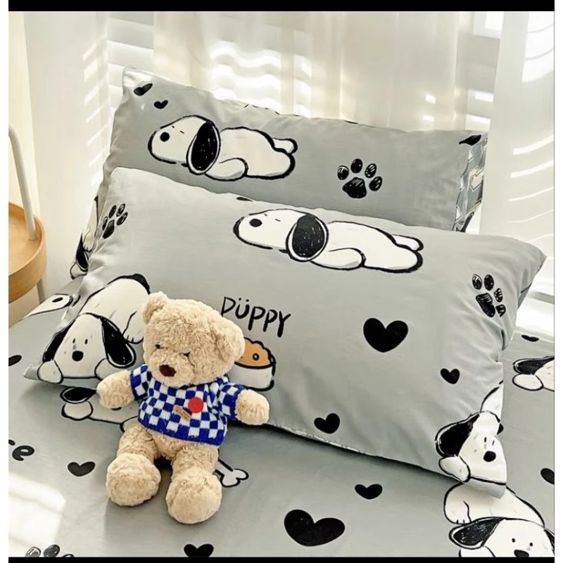 Gối nằm cotton poly bông trắng tinh khiết họa tiết dễ thương kích thước 45x65