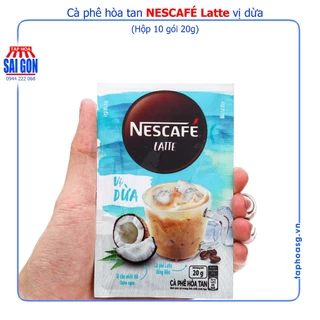 Cà phê hòa tan NesCafé Latte vị dừa hộp 200g mang hương vị nhiệt đới thơm ngon đúng điệu