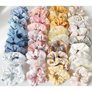 Thun cột tóc hoa dễ thương nữ tính scrunchies cute