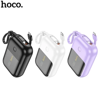 Sạc dự phòng kèm dây Hoco Q20 dung lượng 10000mAh, sạc nhanh PD20W + QC22.5W, màn LED hiển thị thông số khi sạc