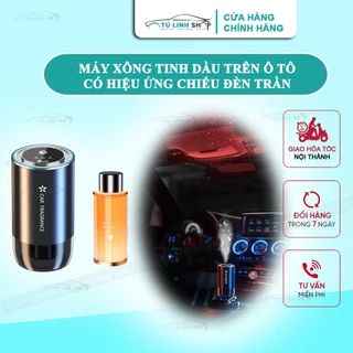 Máy xông tinh dầu trên xe ô tô, có đèn LED hiệu ứng chiếu đèn trần hình sao trời