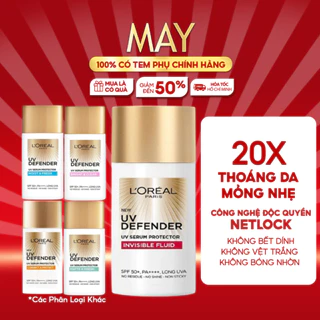 Kem Chống Nắng L'Oreal Paris Dạng Tinh Chất New UV Defender UV Serum Protector SPF50+/PA++++ (50ml)