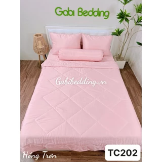 Bộ Drap Giường Lụa Tencel 60s - Hồng Trơn, Có vỏ Chăn - Chống nhăn - kháng khuẩn - mềm mịn mát