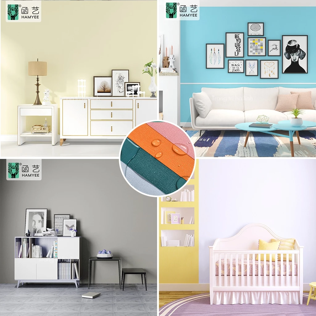 Giấy dán tường một màu pastel [GIÁ Sỉ] - 10m decal dán tường màu trơn có keo sẵn bóc dán chống nước