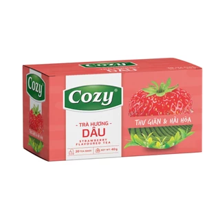 Trà túi lọc cozy Dâu Hộp 50g (25 gói x 2g)