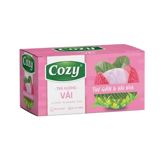 Trà túi lọc cozy Vải Hộp 50g (25 gói x 2g)