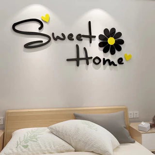 Tranh dán tường mica sweet home dán nổi trang trí phòng khách, bếp