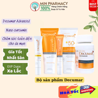 Bộ sản phẩm DECUMAR ADVANCED Giảm mụn Mờ thâm Sáng da Nano curcumin Nghệ - Minpharmacy