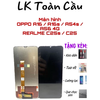 Màn Hình OPPO A16 / A16S / A54S / A56 4G /realme c25S New Full bộ Tặng  keo+tuavit+cườnglực+que CS