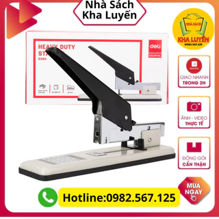 Bàn Dập Ghim Đại Deli 0394 - 80 - 210 Tờ. Chất Liệu Kim Loại Chắc Chắn, Nấc Đo Tiện Dụng Giúp Đóng Chuẩn Xác