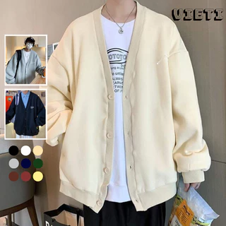 Áo Cardigan unisex nam nữ, chất nỉ tăm dày dặn, áo khoác nhẹ mùa thu đông Local Brand VIETI