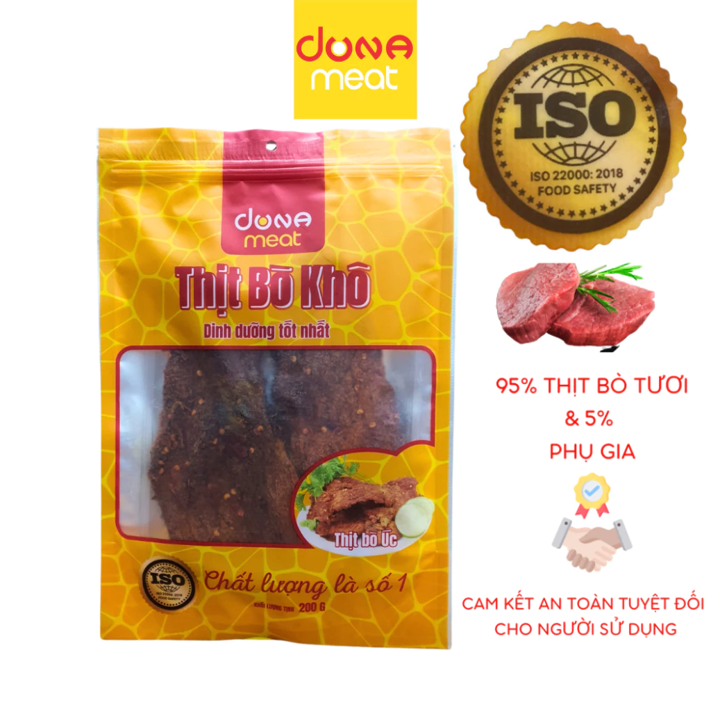 KHÔ BÒ MIẾNG DONA MEAT - Gói 200g