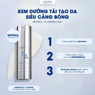 Kem Dưỡng Trắng, Căng Bóng Da ASPIRELOGY 1.0% Retinol Skin Brightener Cream 30ml