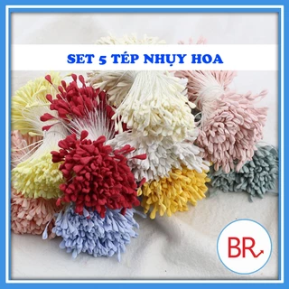 Set 300 sợi nhụy hoa giả phụ kiện làm hoa Tết handmade - Nhụy bột giọt nước làm hoa mai đào hoa vải cài áo DIY 02081