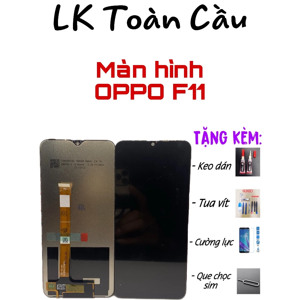 Màn hình OPPO F11 / A9 / A9X New Full bộ Bảo hành 3 tháng Tặng kèm Keo+Tuavít+Cườnglực+Quechọcsim