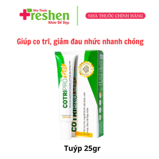 Gel Cotripro Thái Minh hỗ trợ cho người bị trĩ, táo bón, nứt hoặc đau rát hậu môn (25g)