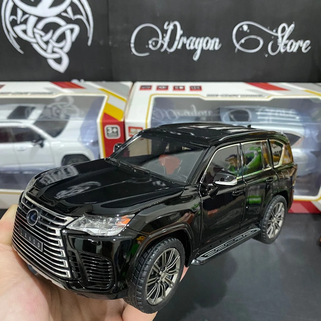 Mô hình xe ô tô hợp kim Lexus LX600 tỉ lệ 1:24 khung thép chắc chắn Màu Đen