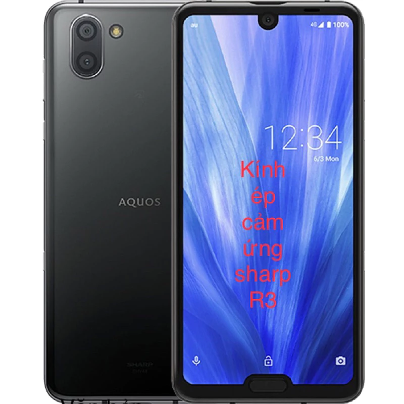 Kính ép liền cảm ứng điện thoại Sharp Aquos R3