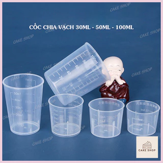 Cốc Đong Chia Vạch 30ml, 50ml, 100ml