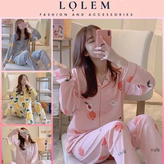 Đồ Mặc Nhà Pijama, Bộ Đồ Ngủ Dài Tay Thu Đông Chất Cotton Sợi Tơ Sữa Có Bigsize Béo Gầy Bầu Bí Mặc Thoải Mái