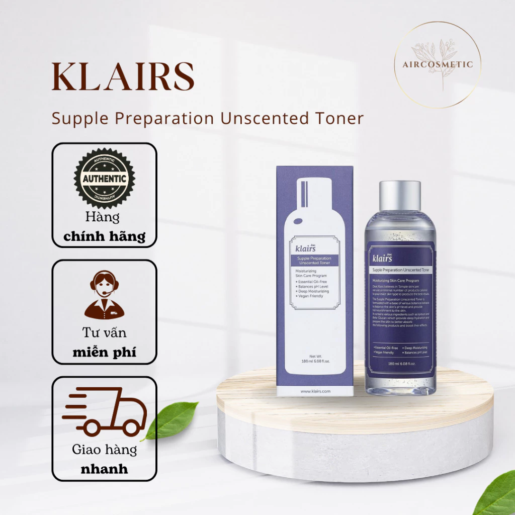 [HÀNG CHÍNH HÃNG] Nước Hoa Hồng Klairs Supple Preparation Facial Toner