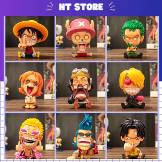 Mô hình One Piece Chibi Luffy Zoro Sanji Ace Sabo Nami Robin Choper Usopp Brook Franky Jinbei Boa Hancok Doflamingo Kuma