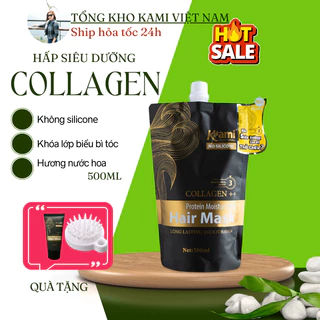 Kem hấp ủ tóc collagen siêu dưỡng phục hồi chăm sóc tóc hương nước hoa Kami