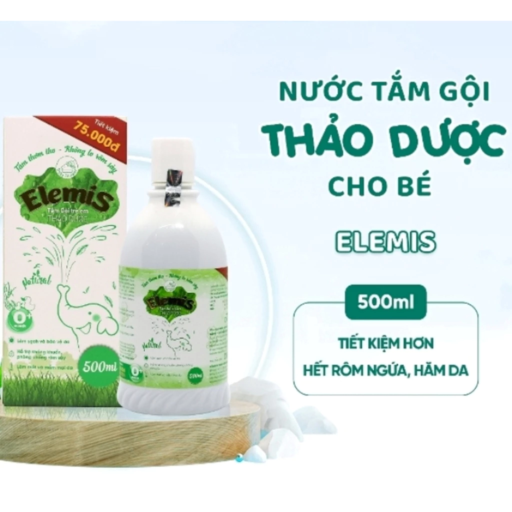 ( có quà tặng) Nước tắm gội thảo dược Elemis chai 500ml