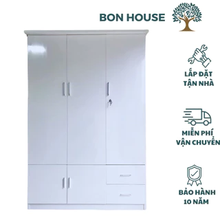 Tủ Nhựa Quần Áo 3 Cánh 2 Ngăn 1m85*1m25, Tủ Nhựa Đài Loan Thiết Kế Hiện Đại, Miễn Phí Vận Chuyển Và Hỗ Trợ Lăp Đặt