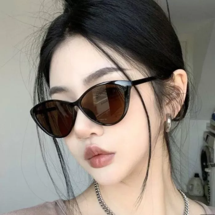 Kính mắt râm mát nữ nam mắt kính không độ chống tia bức xạ phom mắt mèo cá tính phong cách Hàn Quốc Hottrend ABICA 287