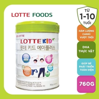 Sữa Bò Lotte Kid A+ Hàn Quốc lon 760g hỗ trợ trẻ tăng chiều cao DATE T5.2026