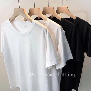 Áo Thun  Mỹ Trơn Thụng Form Châu Âu, Tay Lỡ Chất Cotton 100% , Phông Oversize Nam Nữ Unisex