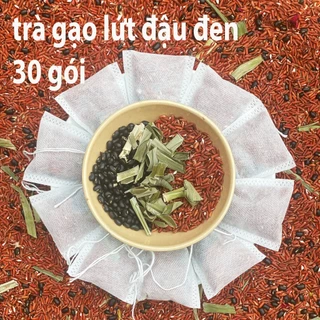 Trà Gạo Lứt Giảm Cân,Gạo Lứt , Đậu Đen, Nõn Ổi Lá Nếp Hộp 30 Túi Lọc