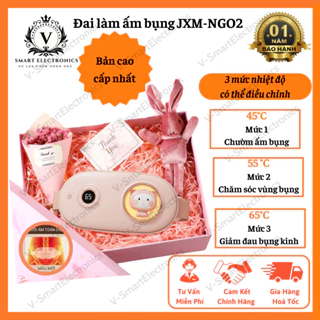 Đai Massage Bụng JXM-NGO2 (Có Hộp Quà Tặng), 5 Chế Độ Massage, Giảm Đau Nhanh, Bản Cao Cấp, Máy Massage Chườm Bụng Kinh