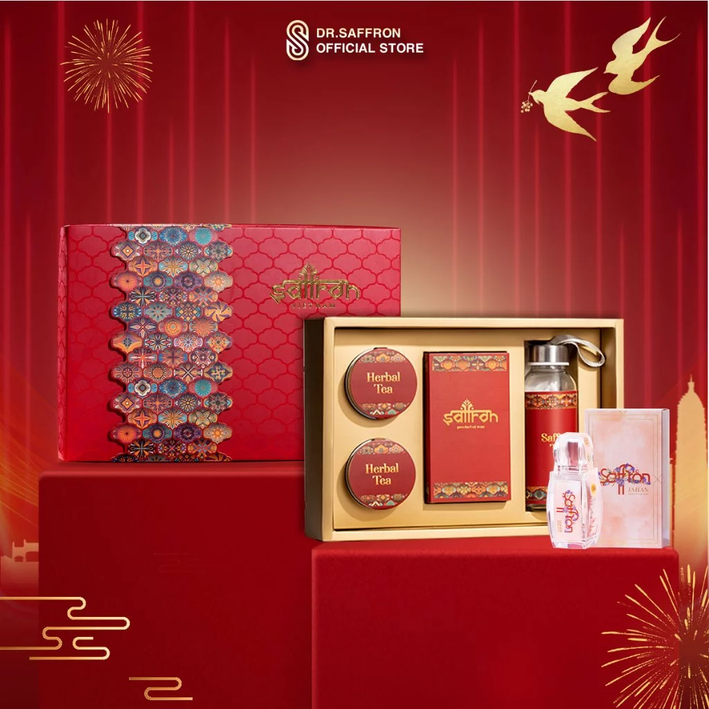 [SET QUÀ TRUNG THU] Nhụy Hoa Nghệ Tây SAFFRON 0,5gr kèm quà tặng