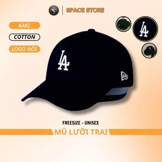 Mũ lưỡi trai MLB thêu Logo LA màu đen hàng xuất dư cao cấp phong cách Hàn Quốc Free Size