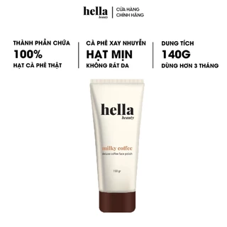 Tẩy Tế Bào Chết Da Mặt Cà Phê Hữu Cơ Hella Beauty 150g giúp làm sạch sâu, sáng da đều màu