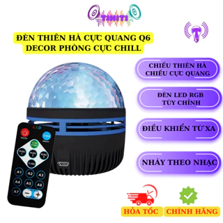 Đèn LED chiếu thiên hà chiếu cực quang RGB Q6 decor phòng phòng bay phòng karaoke bảo hành 6 tháng