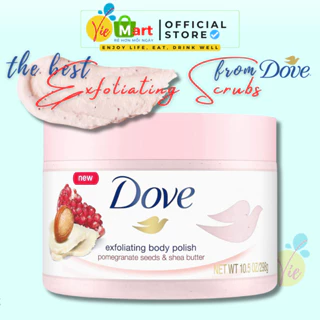 Tẩy Da Chết Dove Scrub Pomegranate & Shea Butter For Silky, Soft Skin 225g