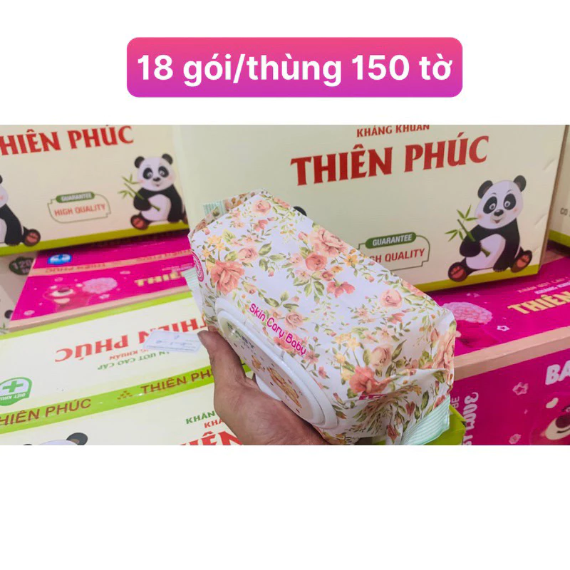 Khăn ướt Thiên Phúc Hoa (Sỉ) 150 tờ/gói . Ko có Barabel có thể dùng cho trẻ em